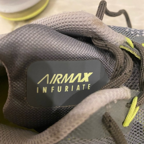 Green grey Nike air max infuriate size 7Y - Picture 4 of 11